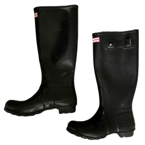 Hunter Shoes - HUNTER | Tall Glossy Black Rain Boots